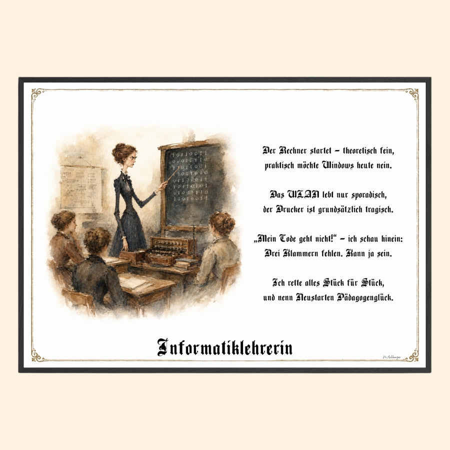 Die Informatiklehrerin – Griesgram-Zunftbild