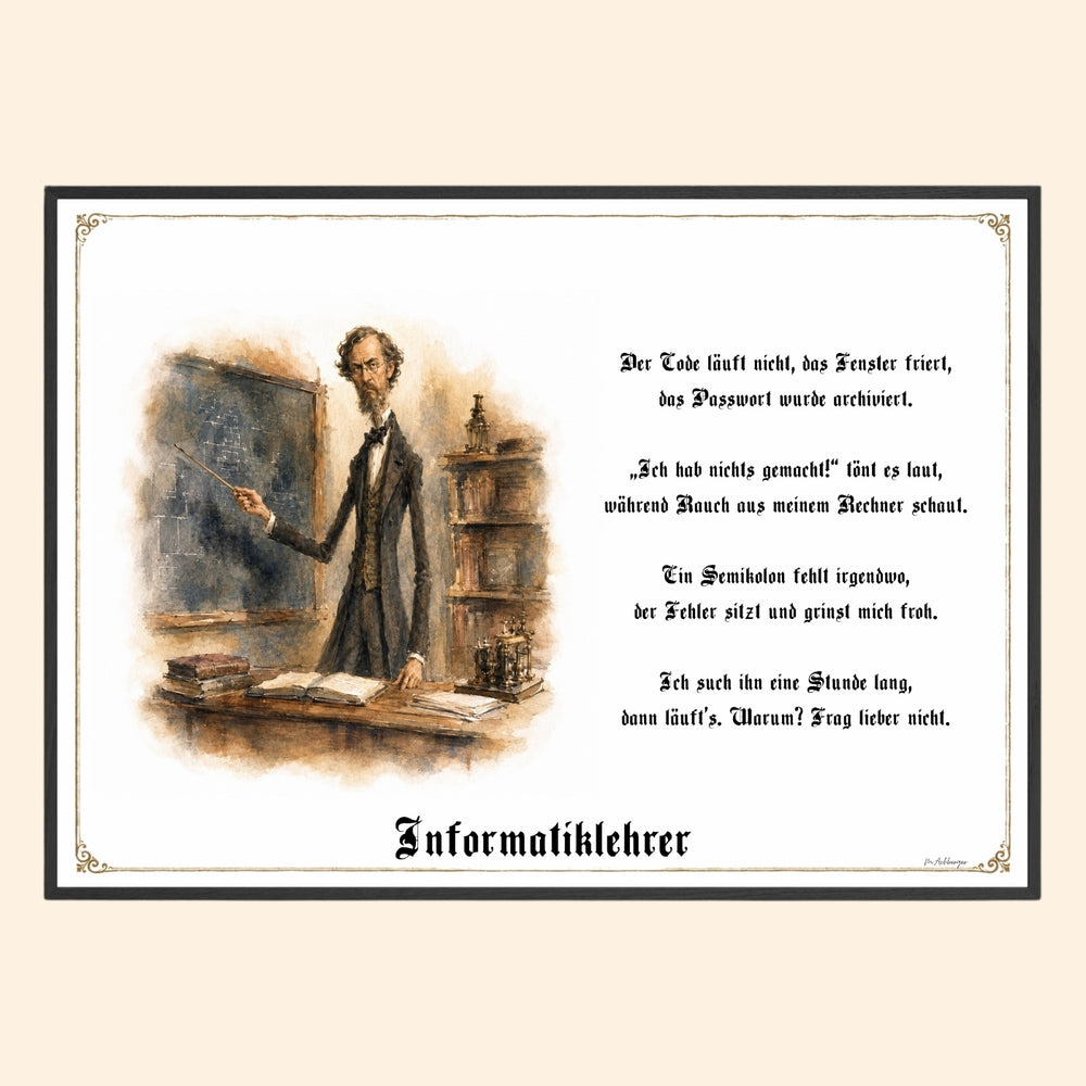 Der Informatiklehrer – Griesgram-Zunftbild