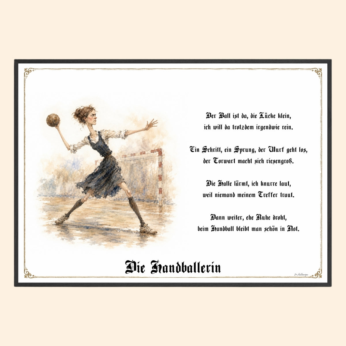 Die Handballerin – Griesgram-Zunftbild