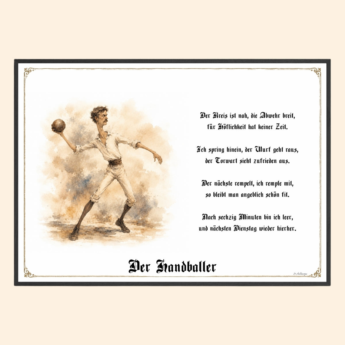 Der Handballer – Griesgram-Zunftbild