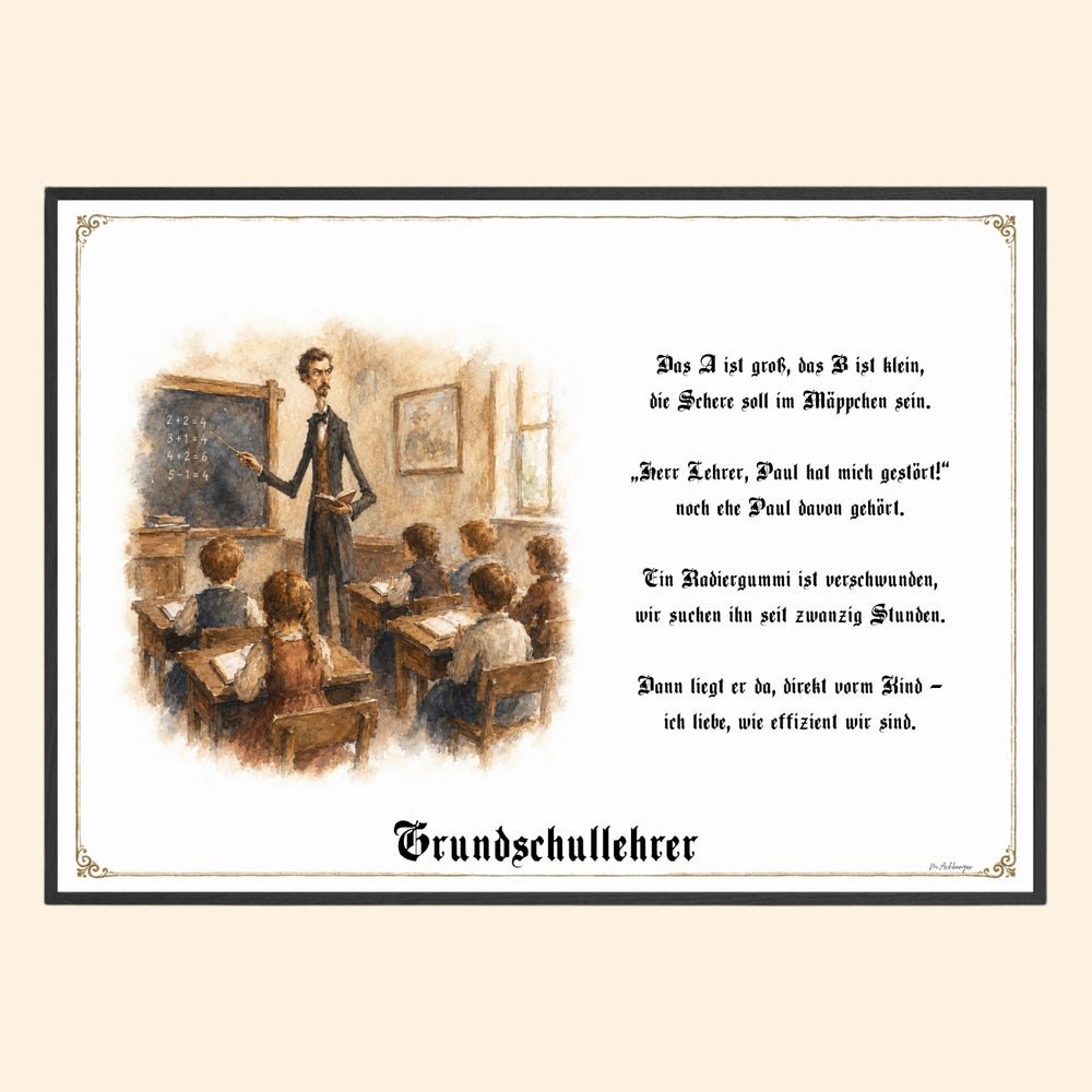 Der Grundschullehrer – Griesgram-Zunftbild