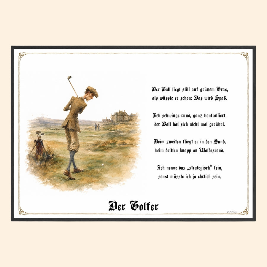 Der Golfer – Griesgram-Zunftbild