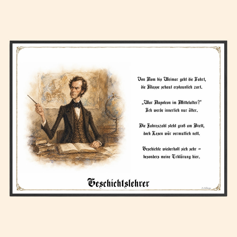 Der Geschichtslehrer – Griesgram-Zunftbild