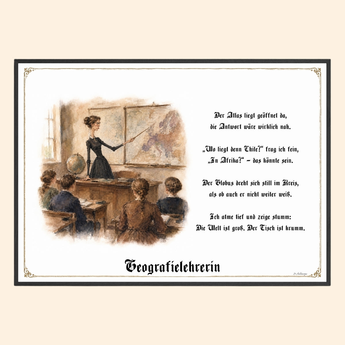 Die Geografielehrerin – Griesgram-Zunftbild