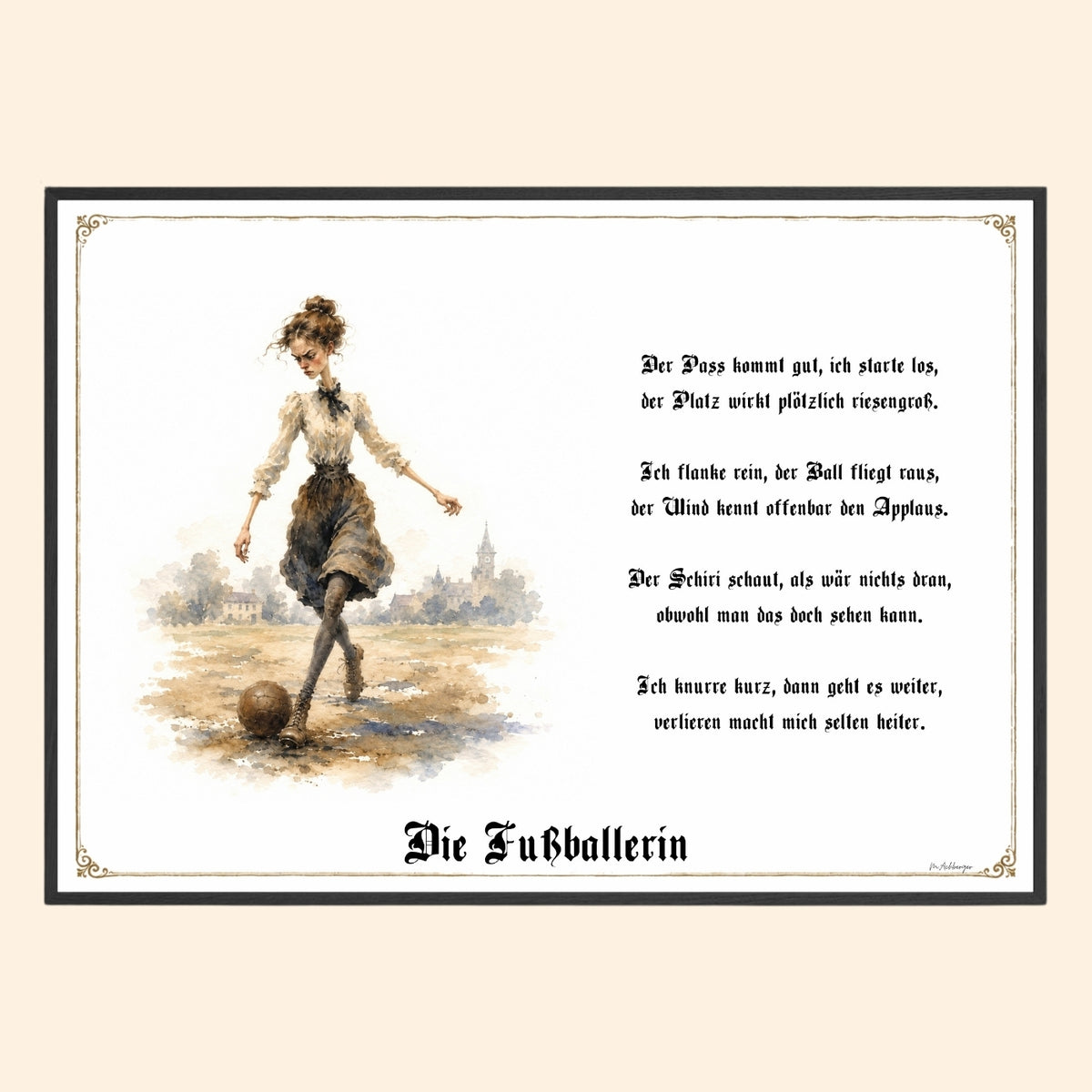 Die Fußballerin – Griesgram-Zunftbild