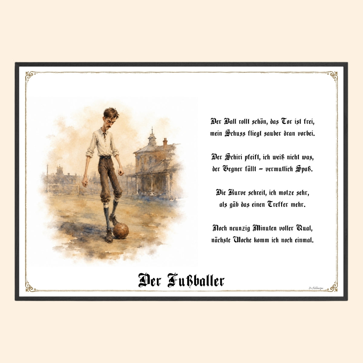 Der Fußballer – Griesgram-Zunftbild
