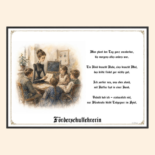 Die Förderschullehrerin – Griesgram-Zunftbild