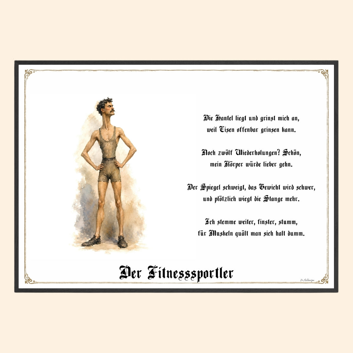 Der Fitnesssportler – Griesgram-Zunftbild