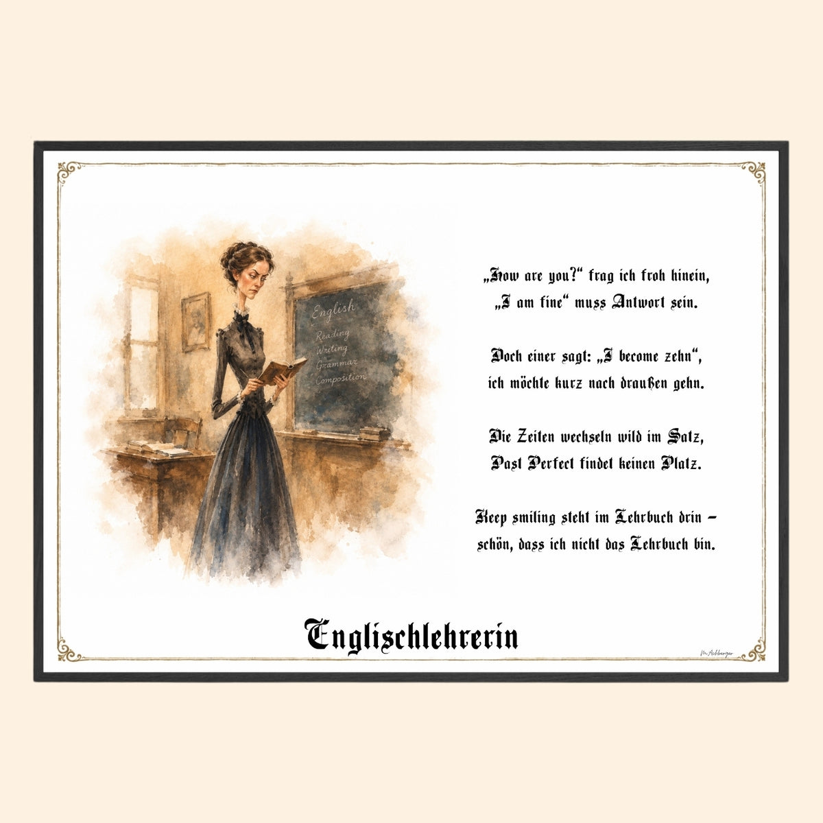 Die Englischlehrerin – Griesgram-Zunftbild
