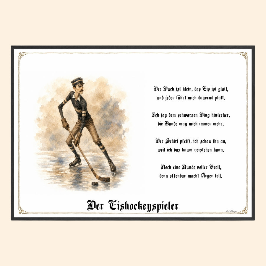 Der Eishockeyspieler – Griesgram-Zunftbild