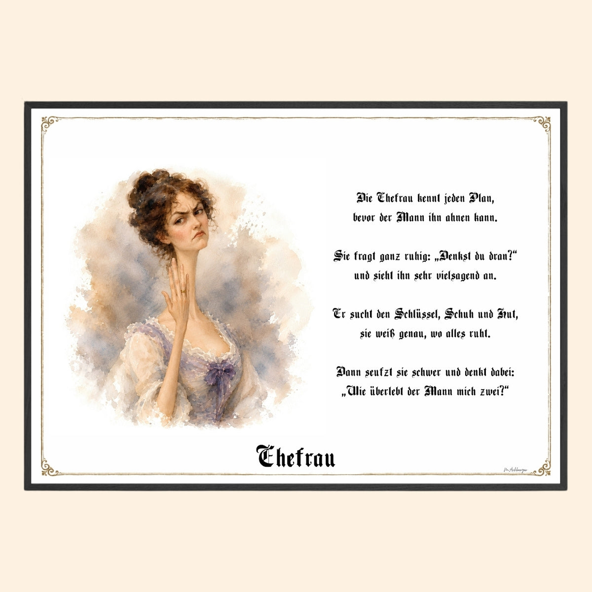 Die Ehefrau – Griesgram-Zunftbild