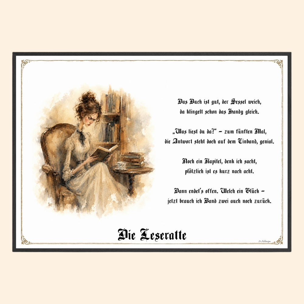 Die Leseratte – Griesgram-Zunftbild