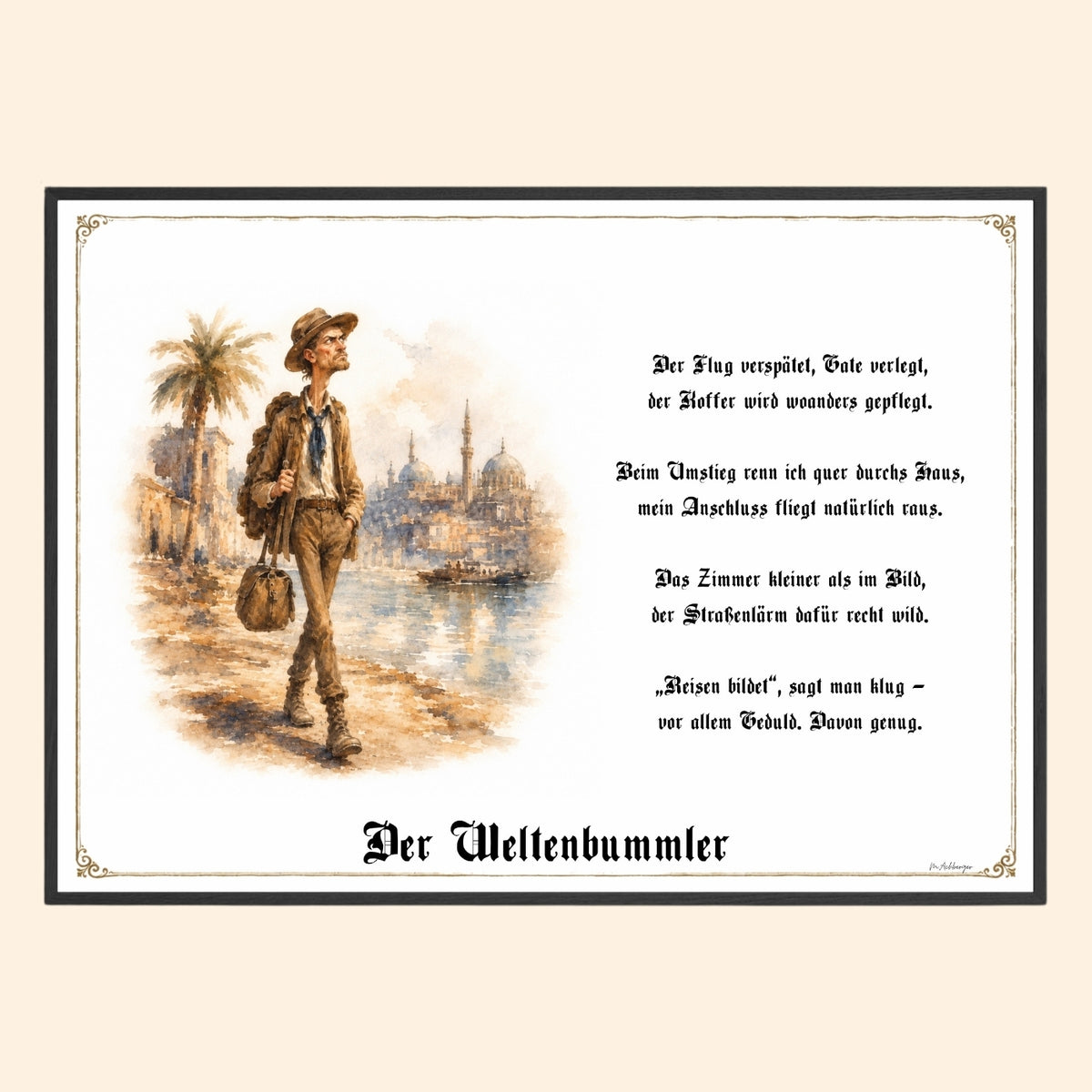 Der Weltenbummler – Griesgram-Zunftbild