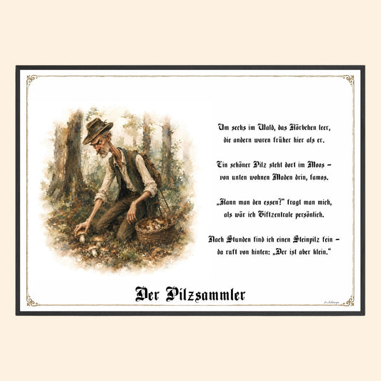 Der Pilzsammler – Griesgram-Zunftbild