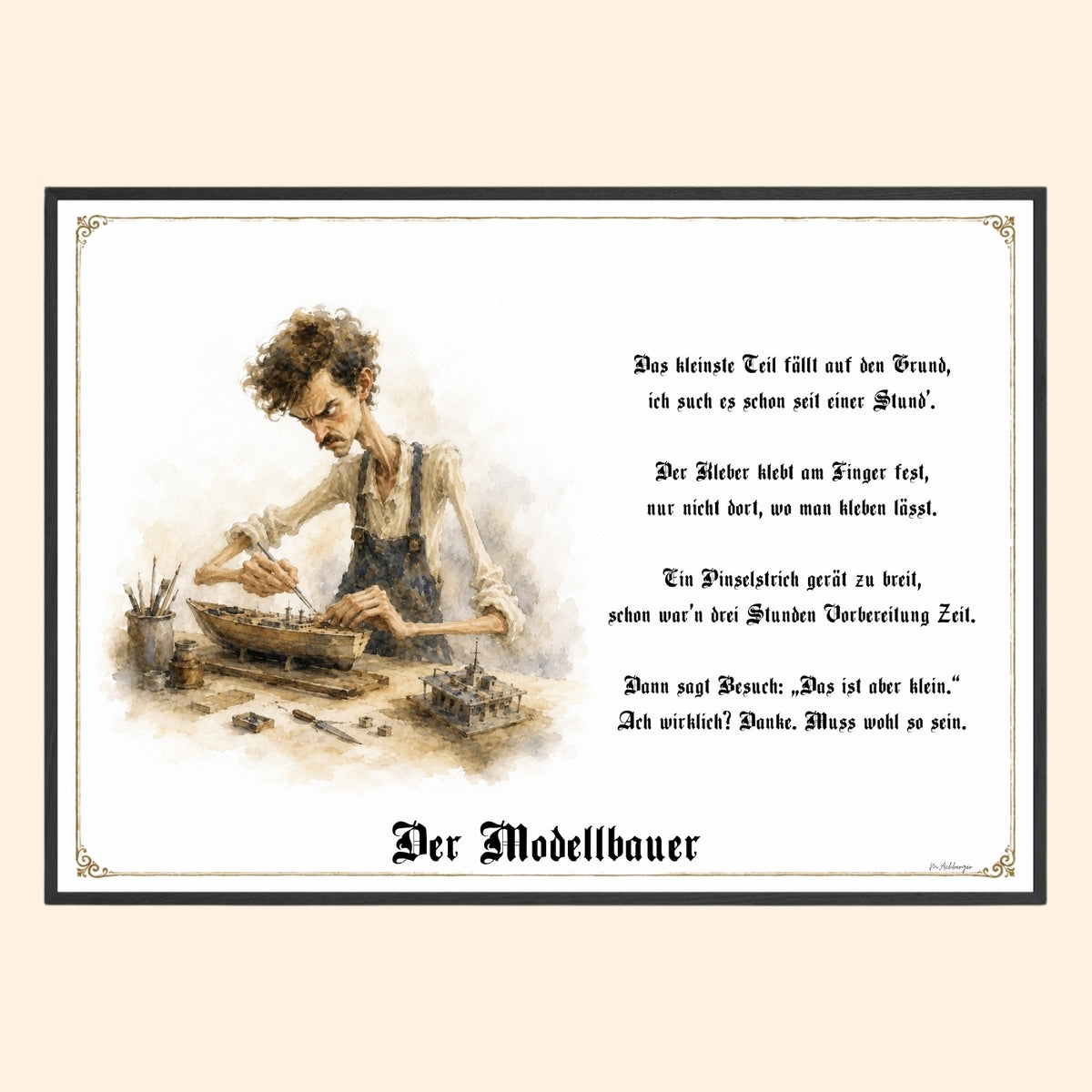 Der Modellbauer – Griesgram-Zunftbild