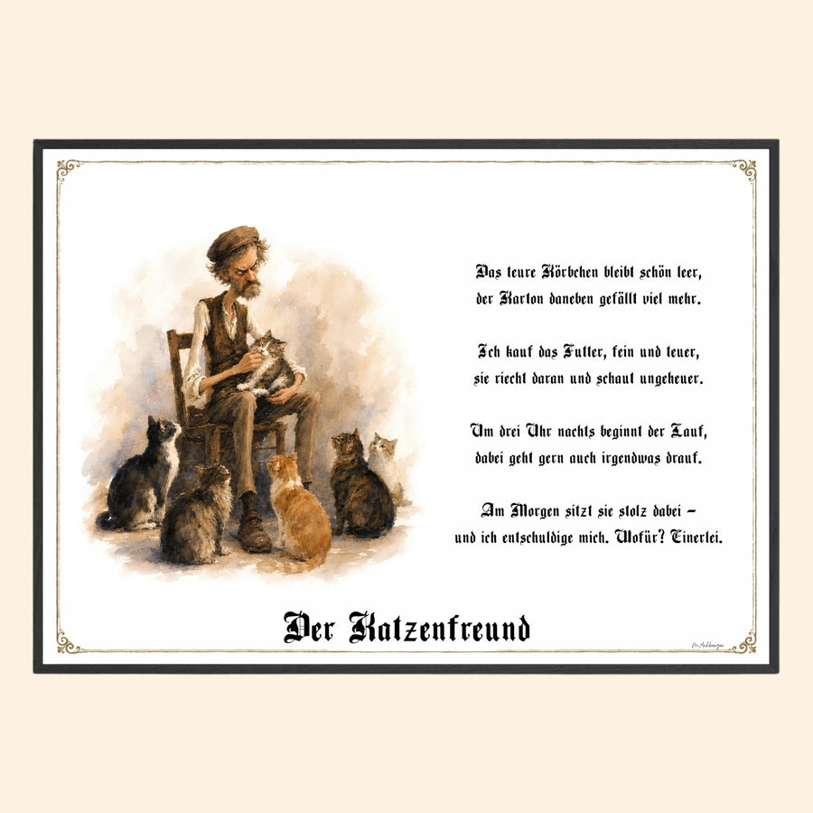 Der Katzenfreund – Griesgram-Zunftbild