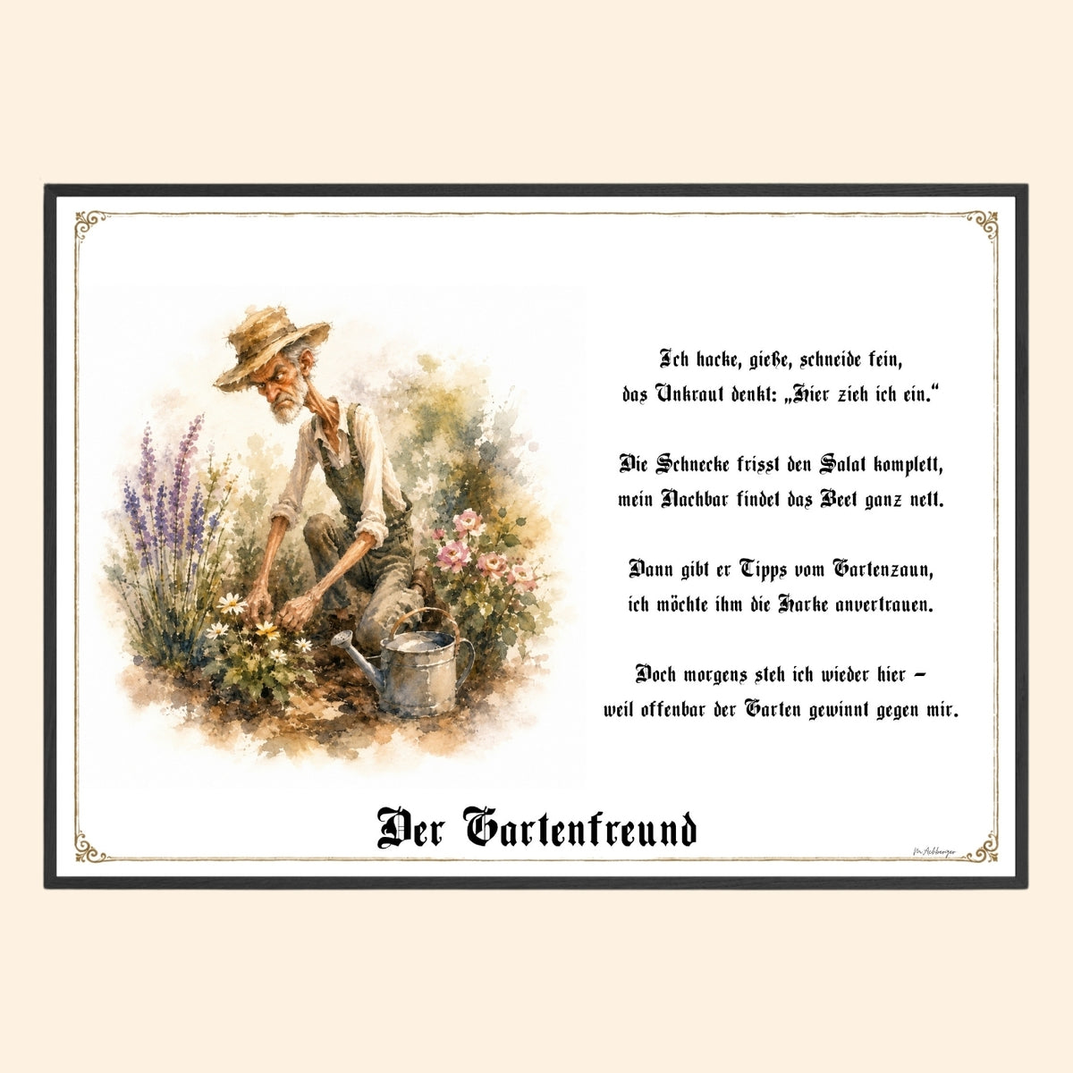Der Gartenfreund – Griesgram-Zunftbild