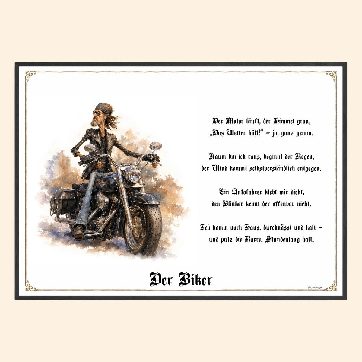 Der Biker – Griesgram-Zunftbild