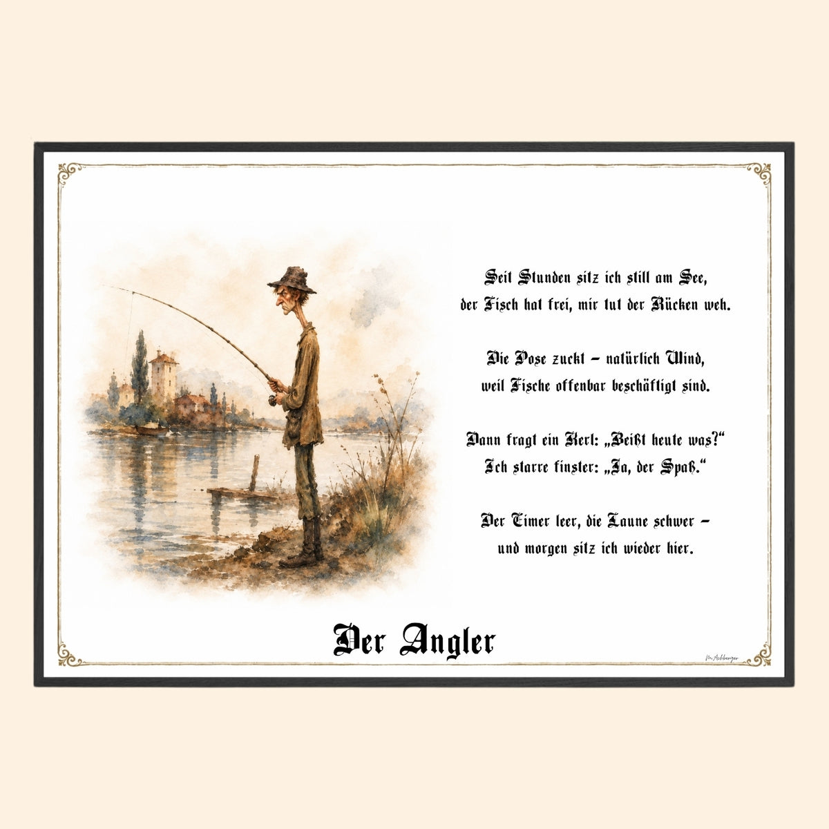 Der Angler – Griesgram-Zunftbild