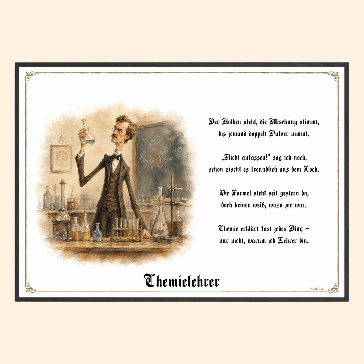 Der Chemielehrer – Griesgram-Zunftbild