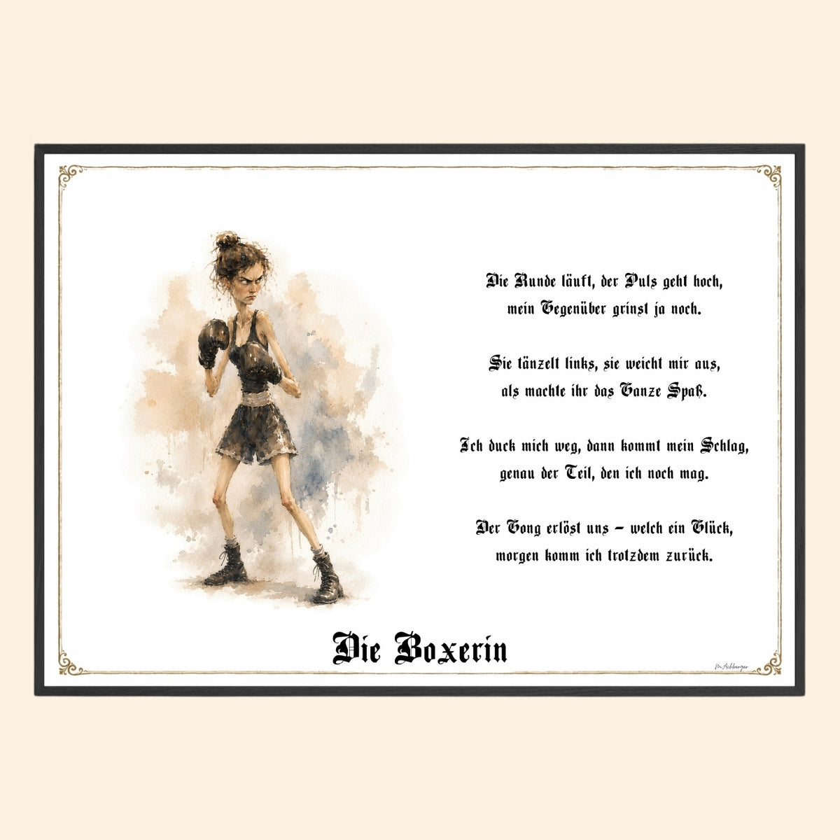 Die Boxerin – Griesgram-Zunftbild