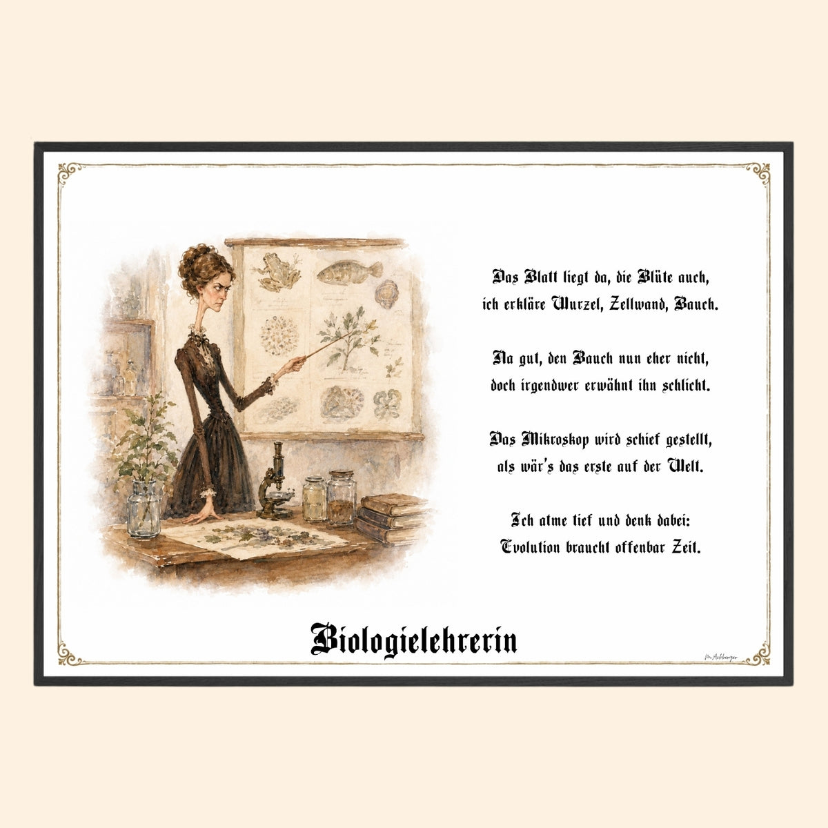 Die Biologielehrerin – Griesgram-Zunftbild