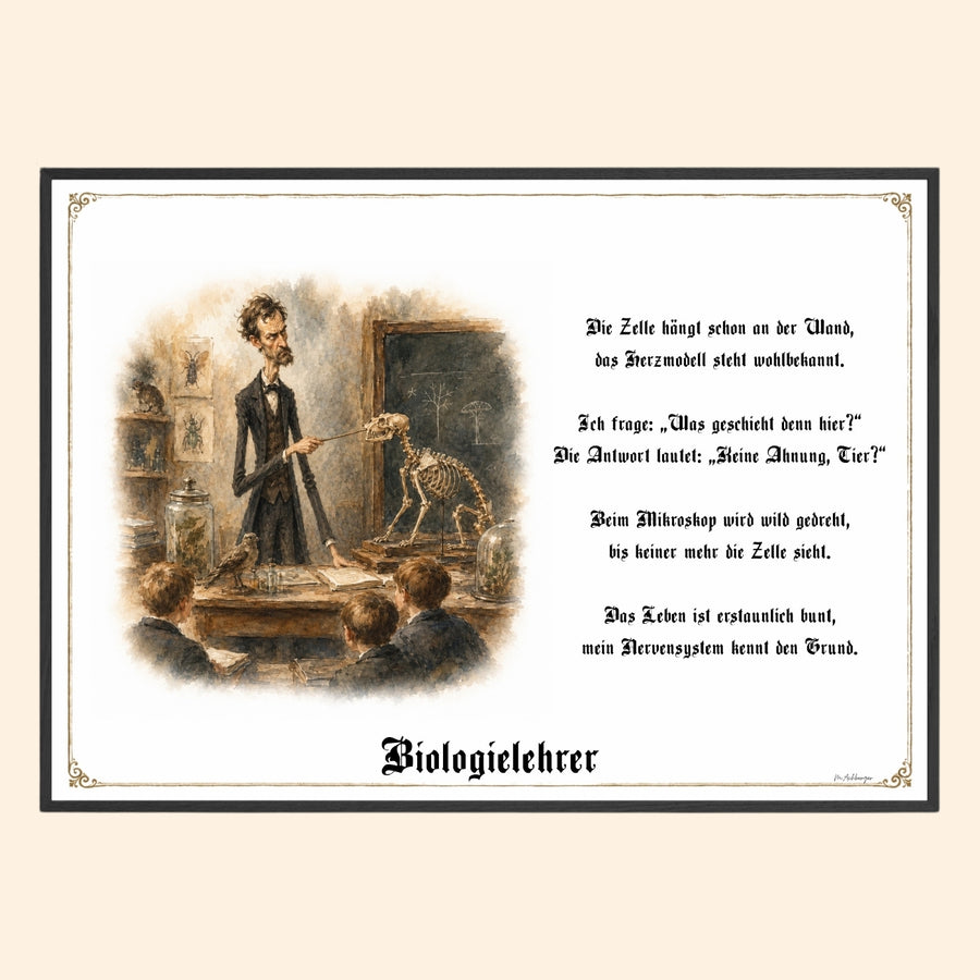 Der Biologielehrer – Griesgram-Zunftbild