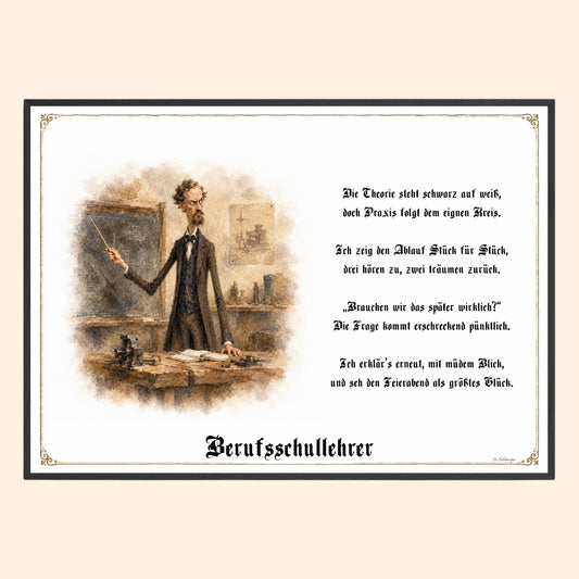 Der Berufsschullehrer – Griesgram-Zunftbild