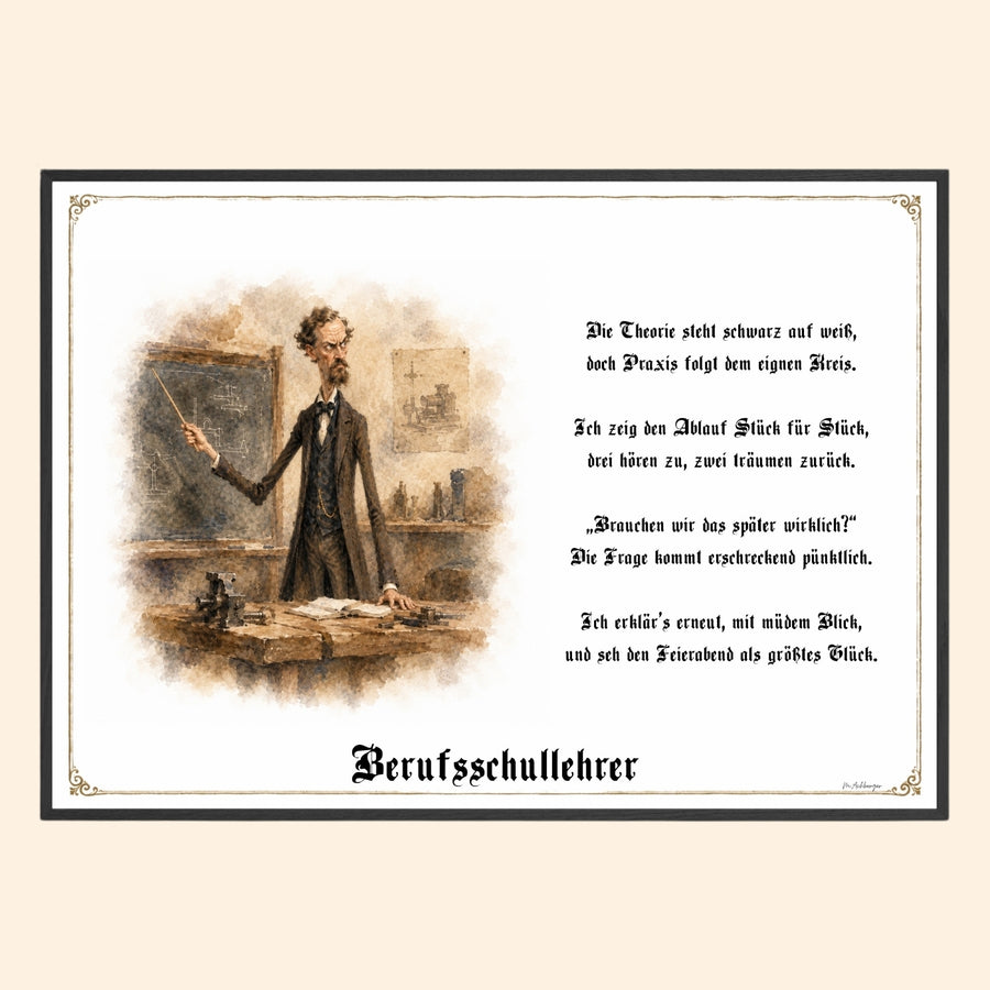 Der Berufsschullehrer – Griesgram-Zunftbild