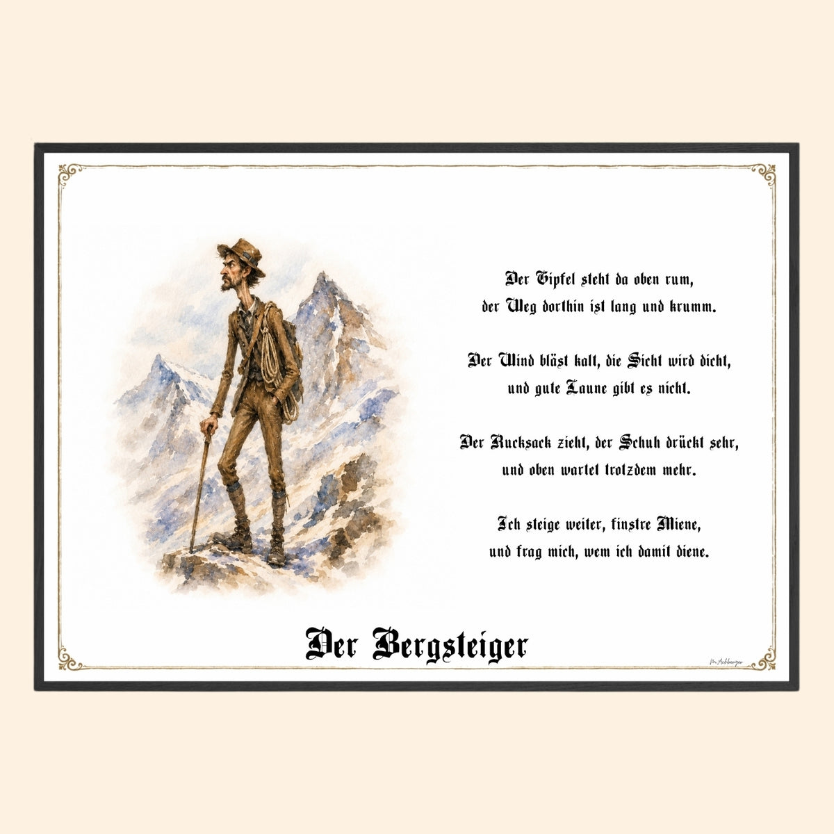 Der Bergsteiger – Griesgram-Zunftbild