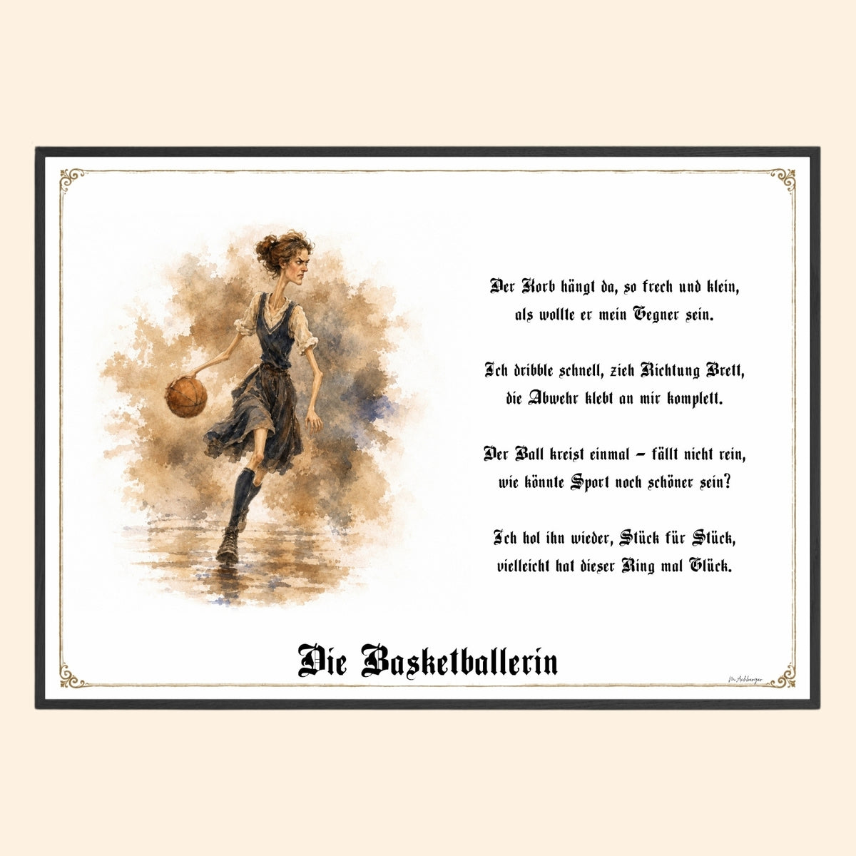 Die Basketballerin – Griesgram-Zunftbild