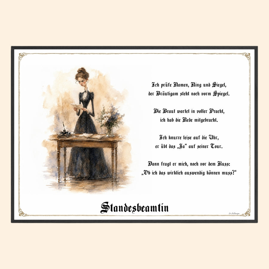 Die Standesbeamtin – Griesgram-Zunftbild