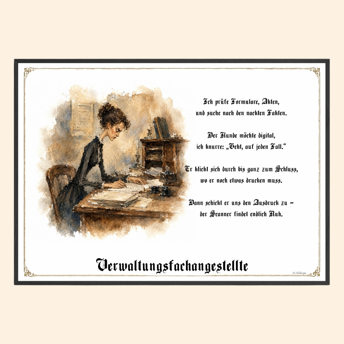 Die Verwaltungsfachangestellte – Griesgram-Zunftbild