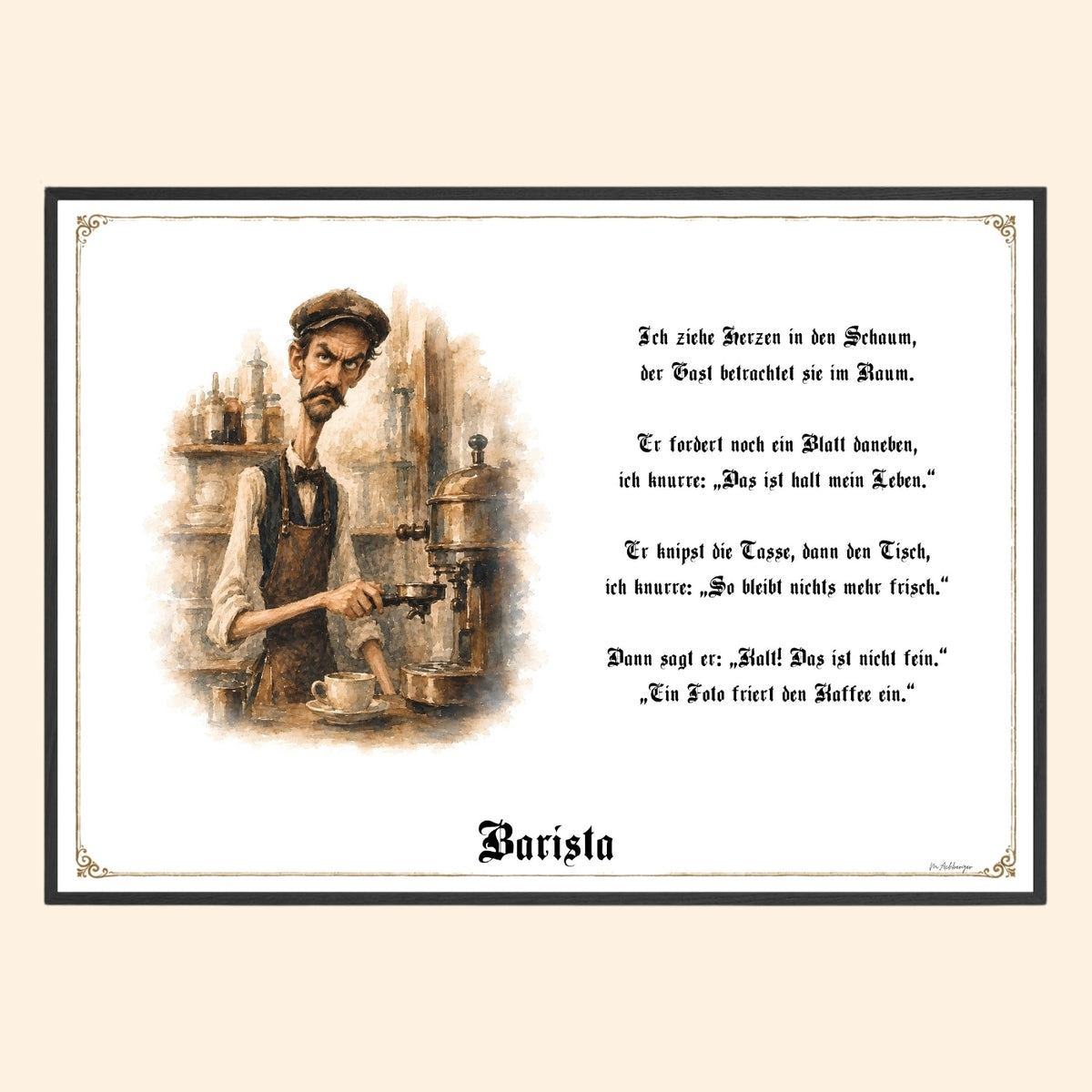Der Barista – Griesgram-Zunftbild