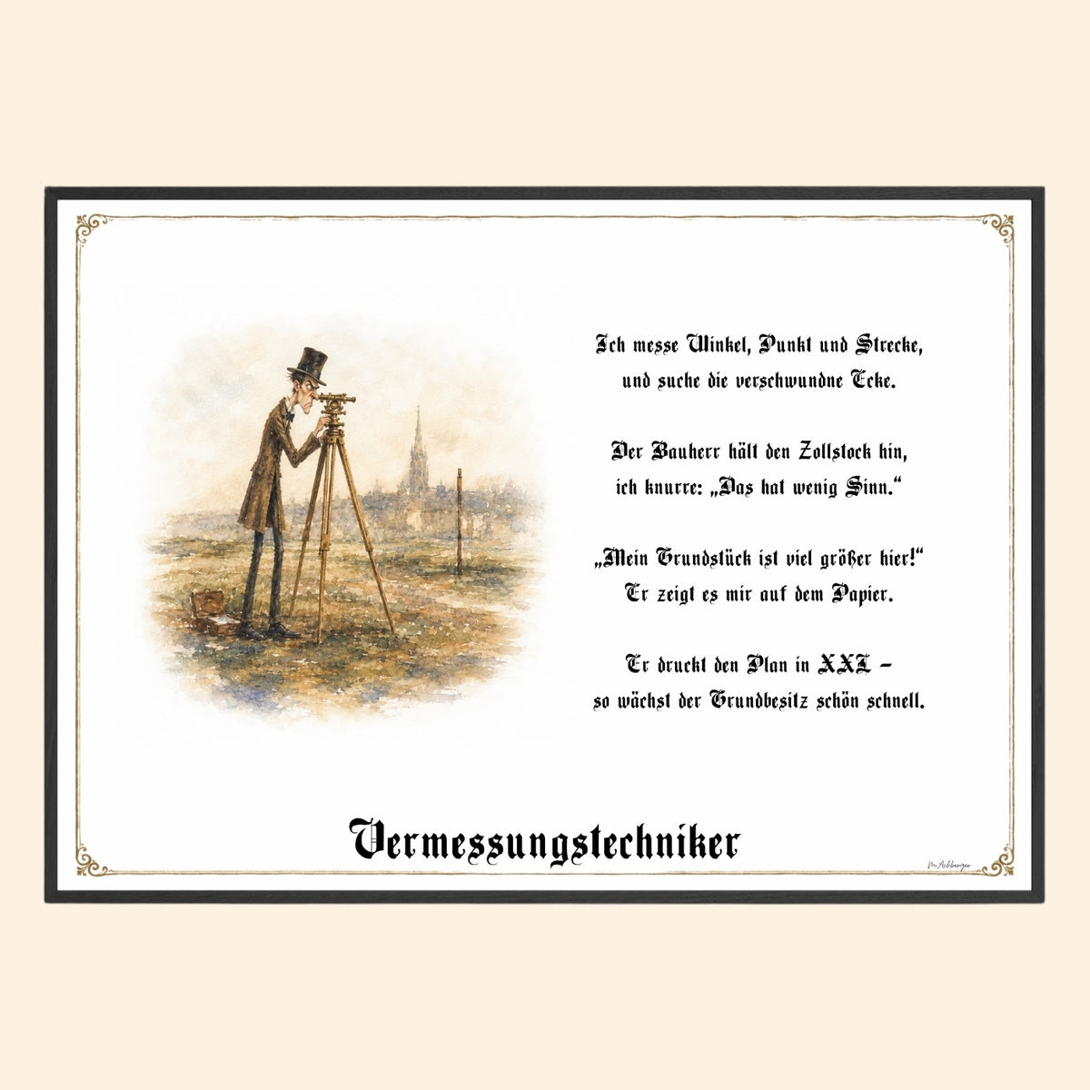 Der Vermessungstechniker – Griesgram-Zunftbild