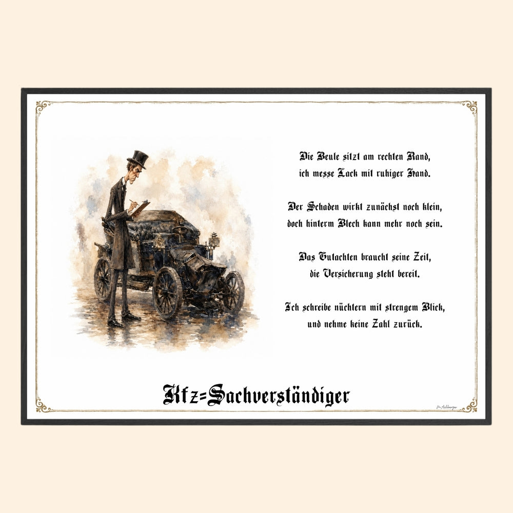 Der Kfz-Sachverständige – Griesgram-Zunftbild