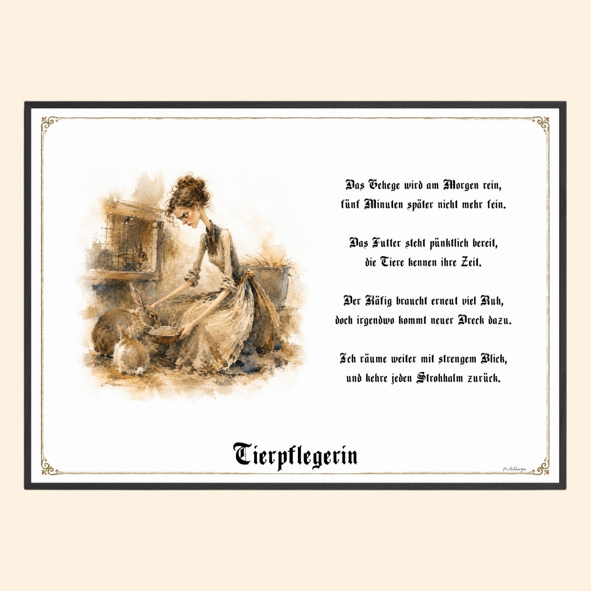 Die Tierpflegerin – Griesgram-Zunftbild