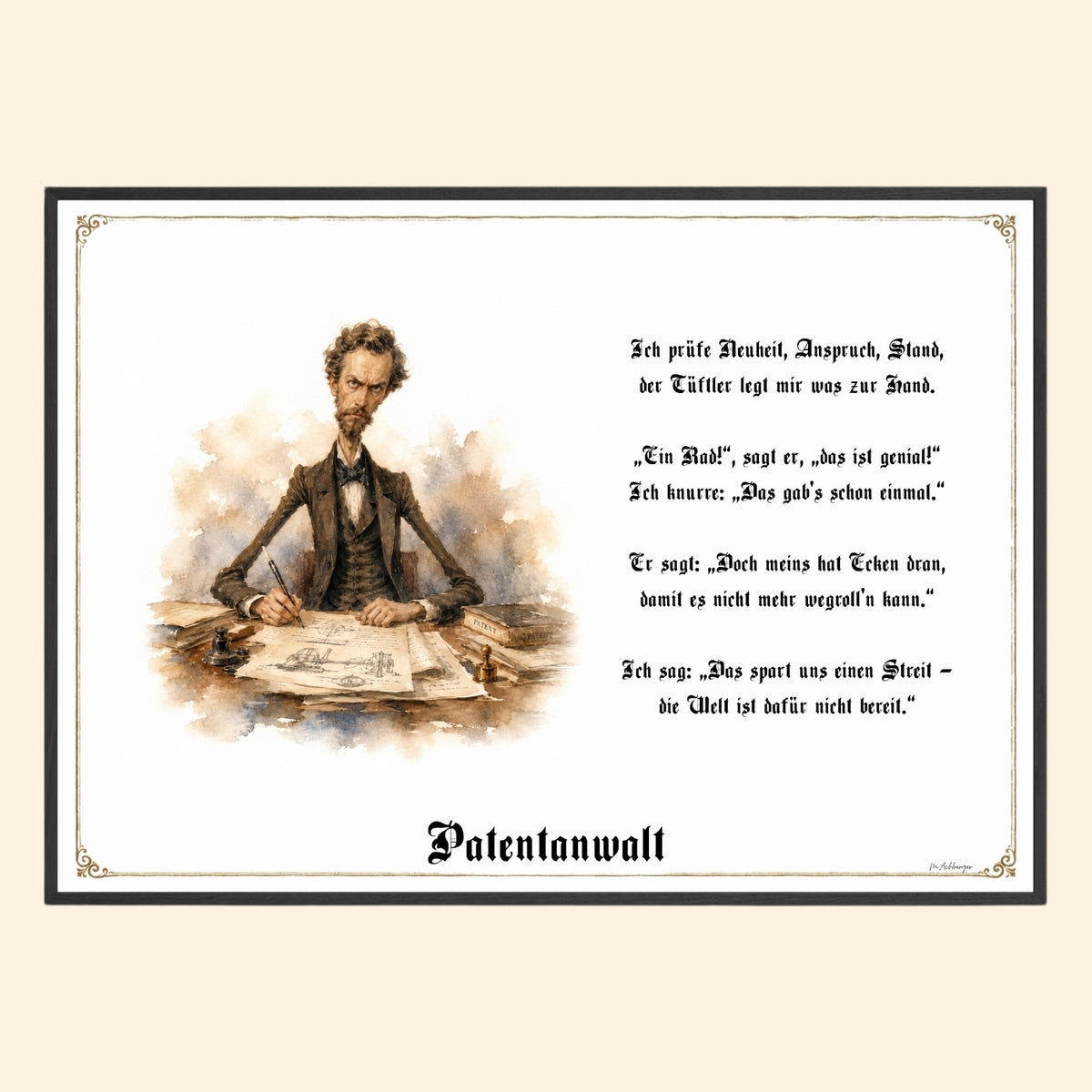 Der Patentanwalt – Griesgram-Zunftbild