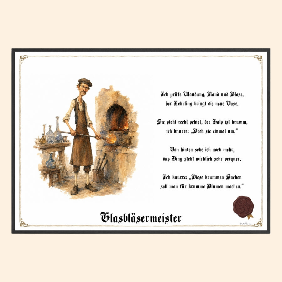 Der Glasbläsermeister – Griesgram-Zunftbild