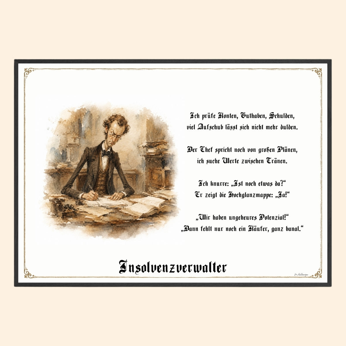 Der Insolvenzverwalter – Griesgram-Zunftbild