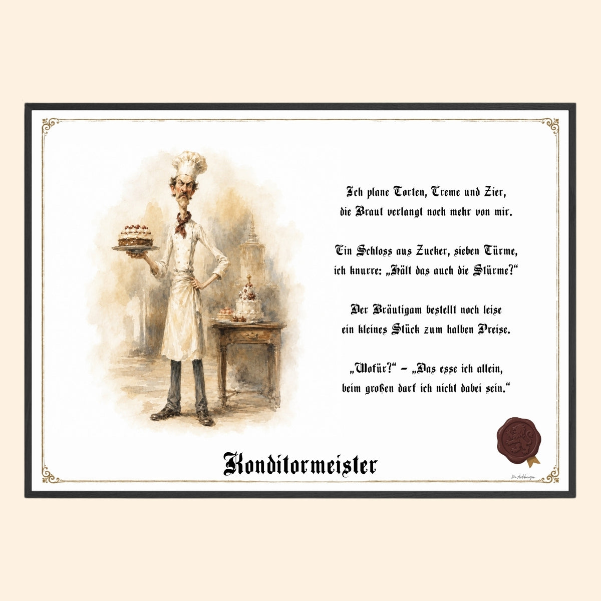 Der Konditormeister – Griesgram-Zunftbild
