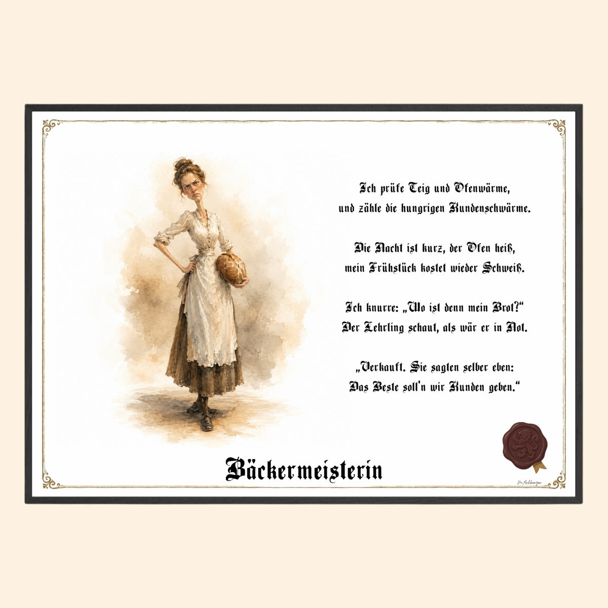 Die Bäckermeisterin – Griesgram-Zunftbild