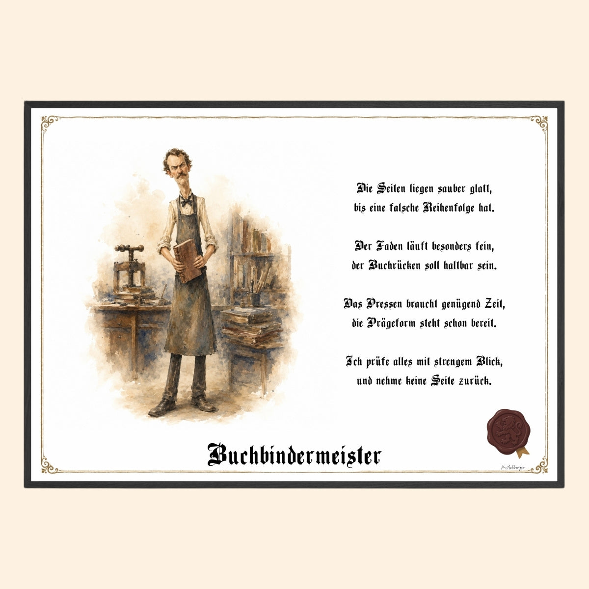 Der Buchbindermeister – Griesgram-Zunftbild