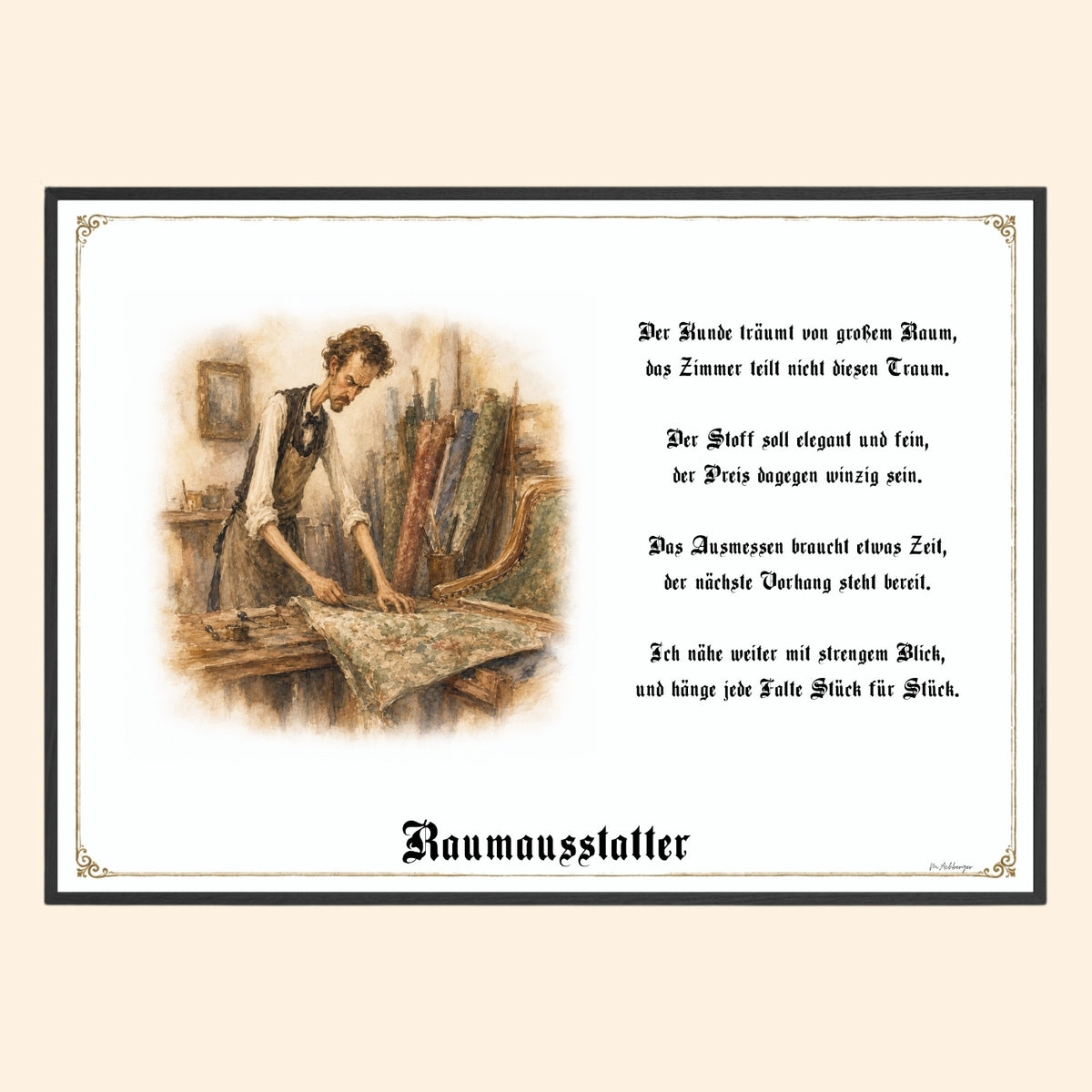 Der Raumausstatter – Griesgram-Zunftbild