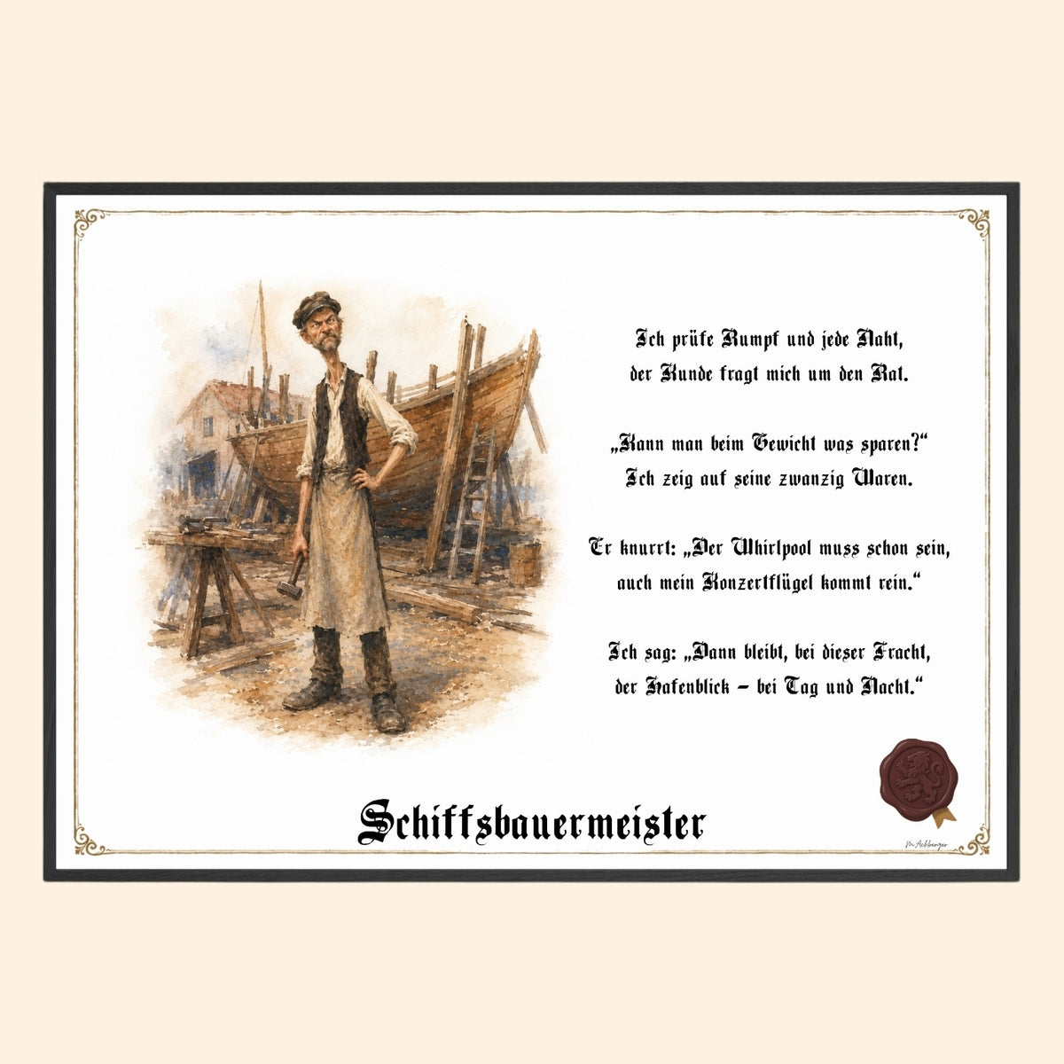 Der Schiffsbauermeister – Griesgram-Zunftbild