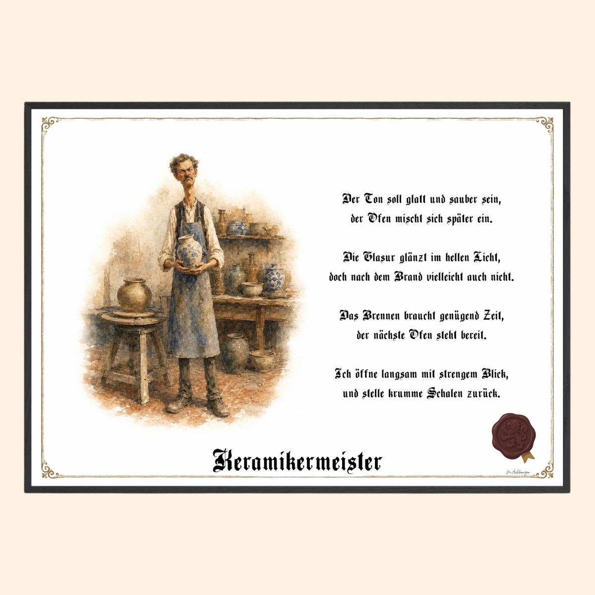 Der Keramikermeister – Griesgram-Zunftbild