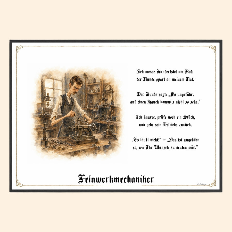 Der Feinwerkmechaniker – Griesgram-Zunftbild
