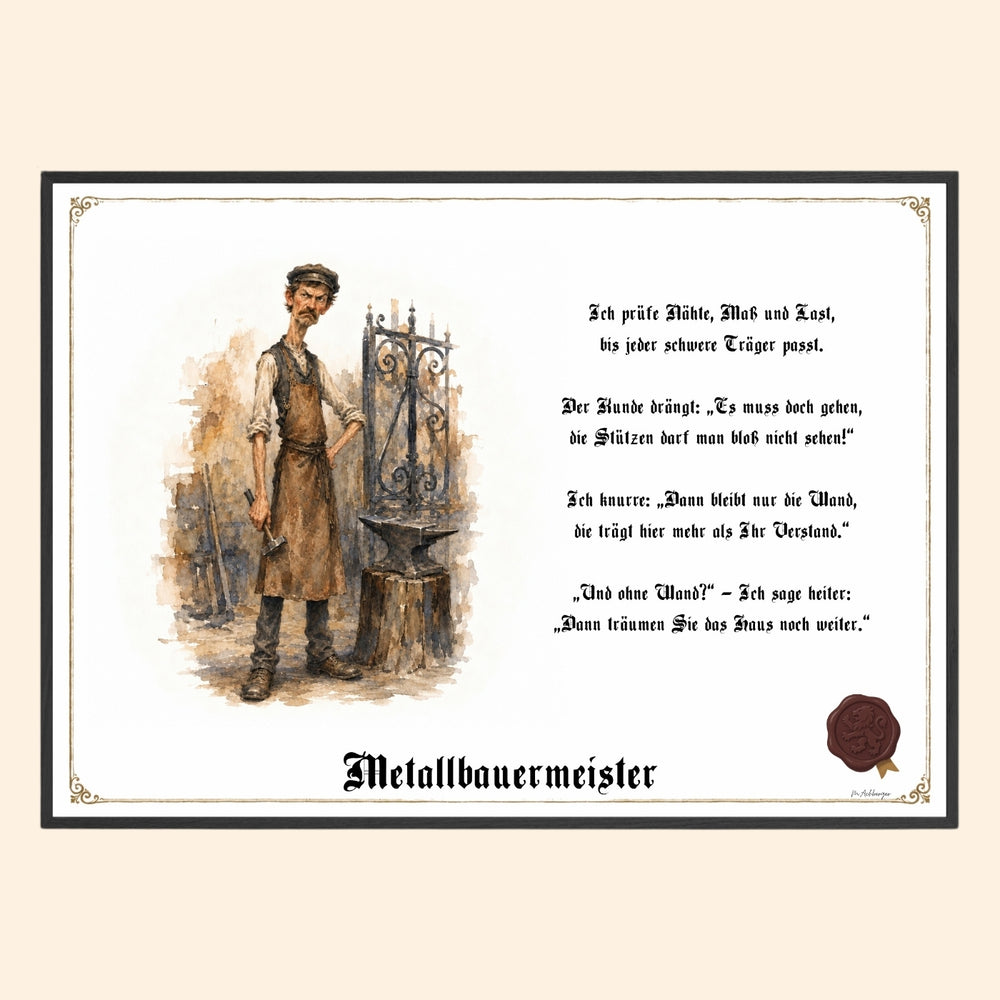 Der Metallbauermeister – Griesgram-Zunftbild