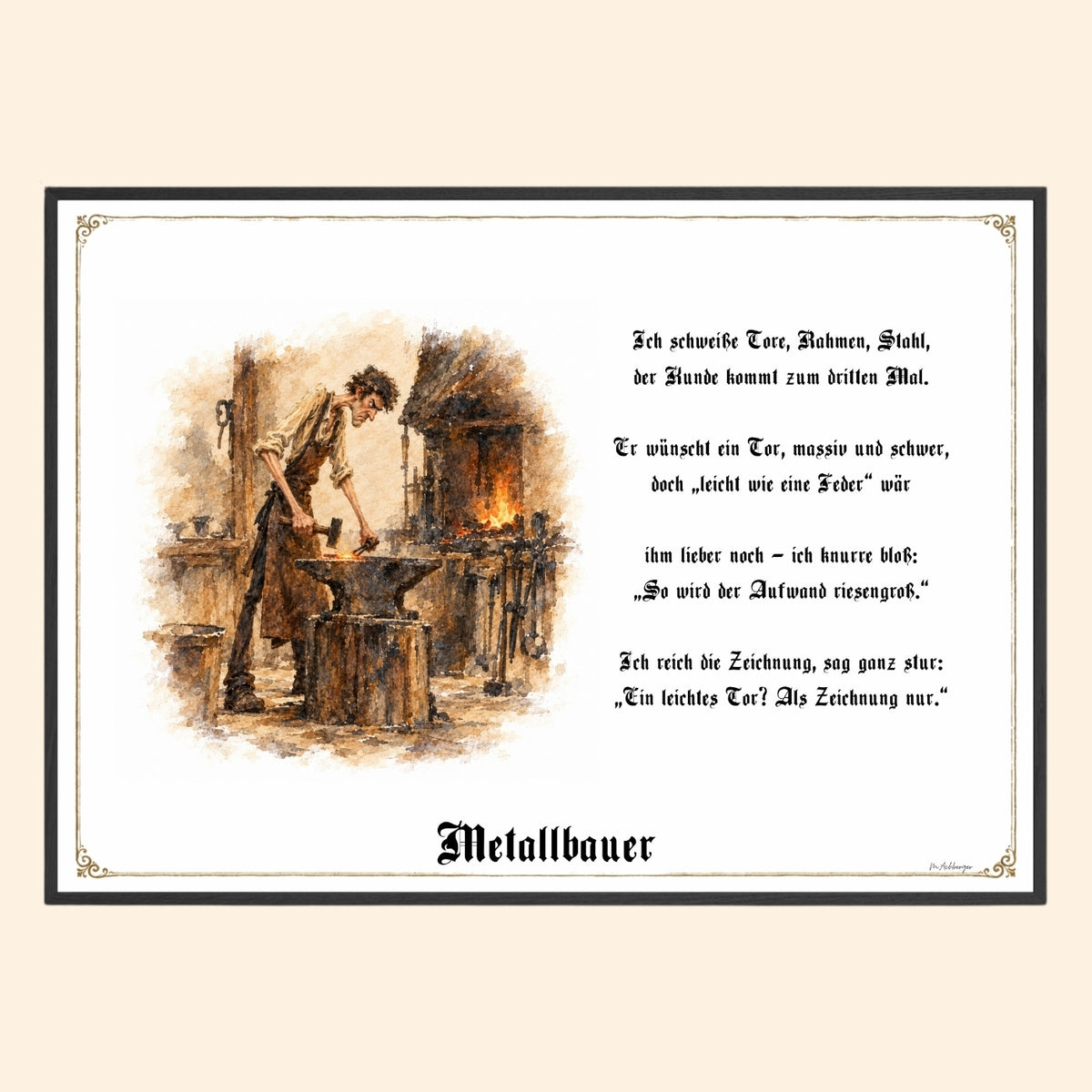 Der Metallbauer – Griesgram-Zunftbild