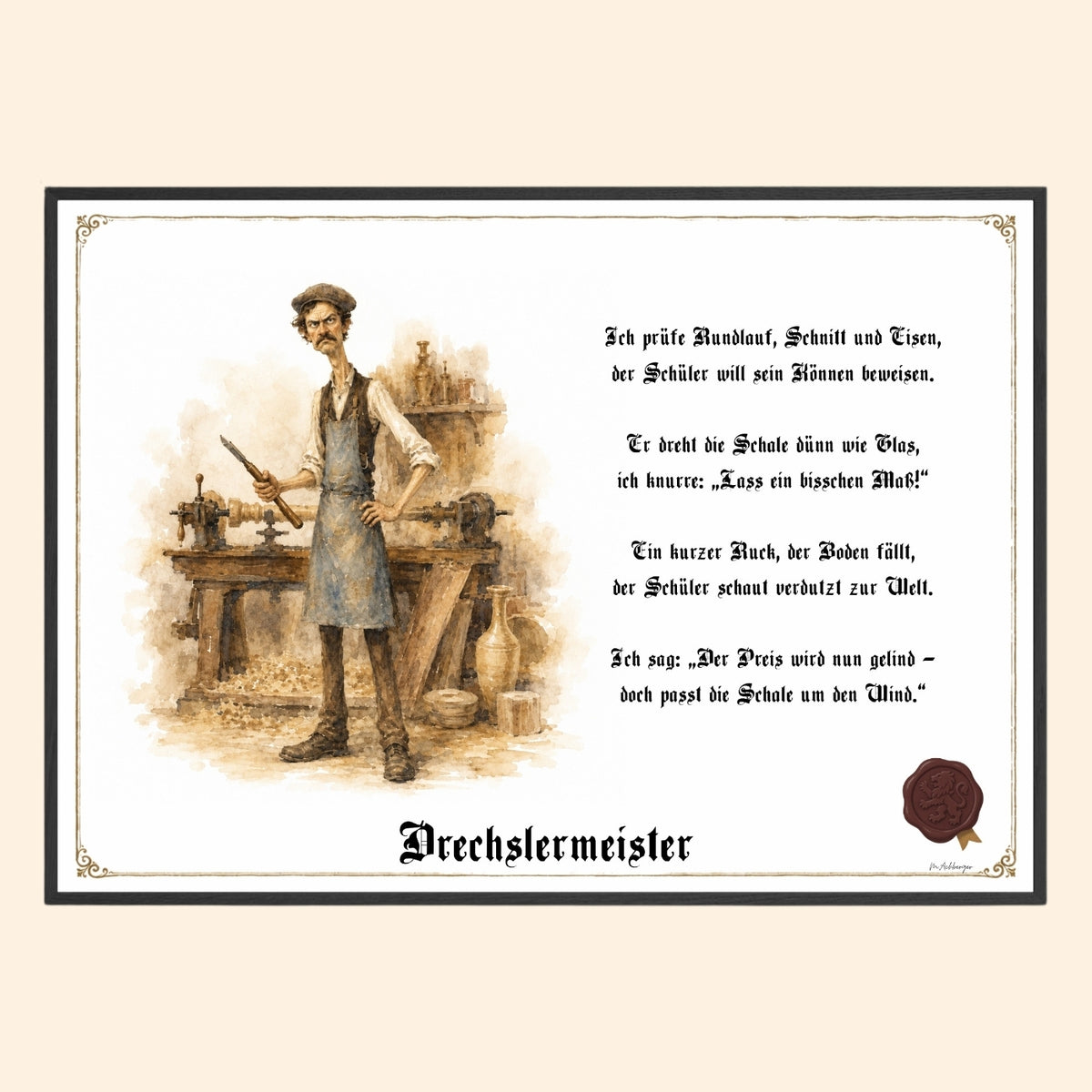 Der Drechslermeister – Griesgram-Zunftbild